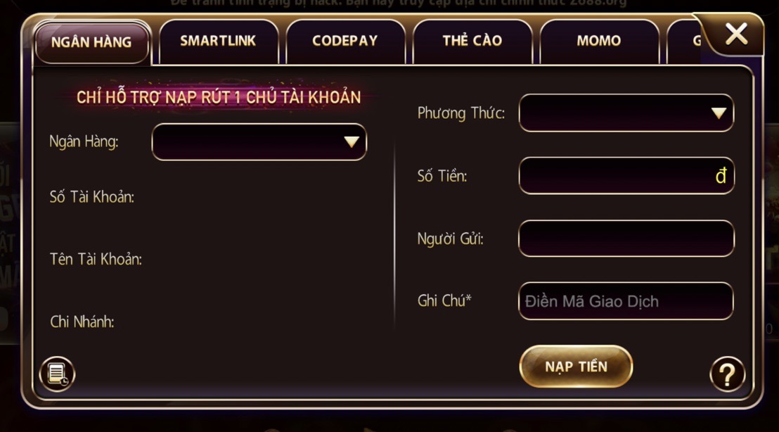 Vui lòng lưu ý tình trạng khi đăng nhập vào B88 - B88