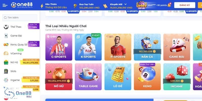 Giao diện trang web và ứng dụng Ggwin - Ggwin